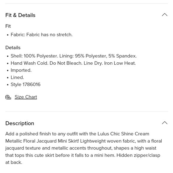 Chic Shine Cream Metallic Floral Jacquard Mini Skirt - Picture 12 of 12